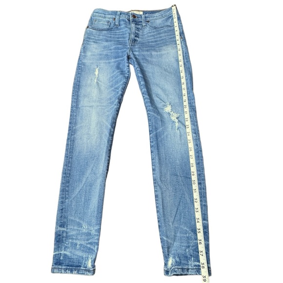 Madewell 9” High-Rise Skinny Jeans Destructed-Hem Edition Denim Women’s Size 29 - Picture 9 of 16